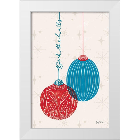 Retro Ornaments I White Modern Wood Framed Art Print by Thorns, Becky