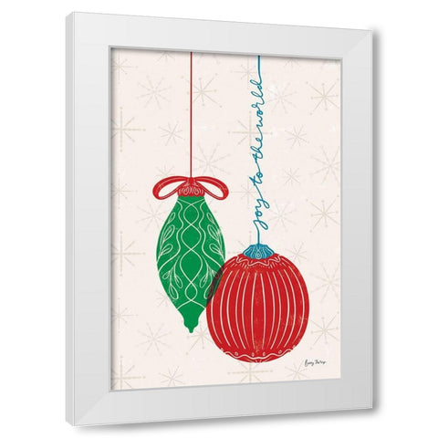 Retro Ornaments II White Modern Wood Framed Art Print by Thorns, Becky