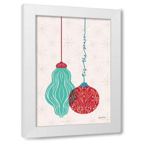 Retro Ornaments III White Modern Wood Framed Art Print by Thorns, Becky