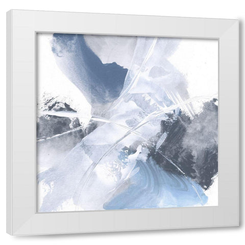 White Line Blues II White Modern Wood Framed Art Print by Paschke, Chris