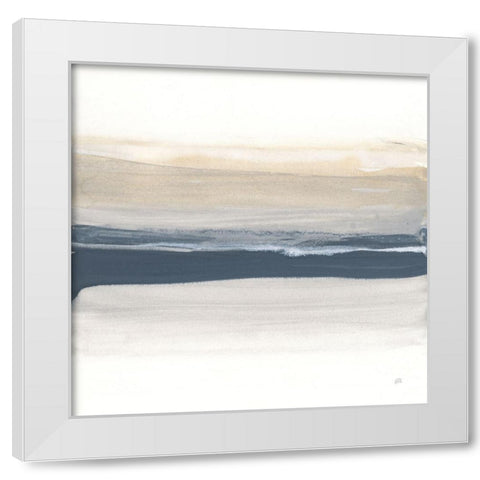 Tonal Blue Gray I White Modern Wood Framed Art Print by Paschke, Chris