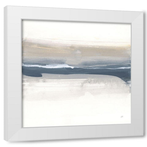 Tonal Blue Gray III White Modern Wood Framed Art Print by Paschke, Chris