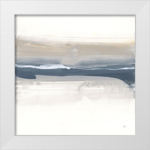 Tonal Blue Gray III White Modern Wood Framed Art Print by Paschke, Chris