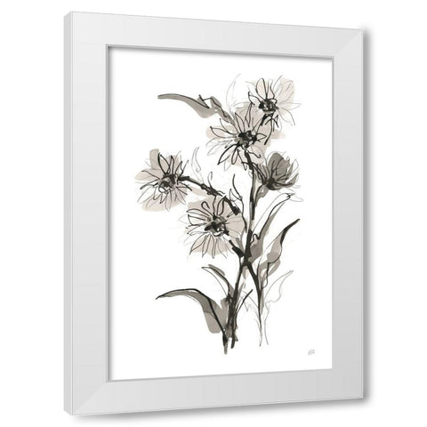 Daisy II White Modern Wood Framed Art Print by Paschke, Chris