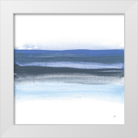 Shaded Blues I White Modern Wood Framed Art Print by Paschke, Chris