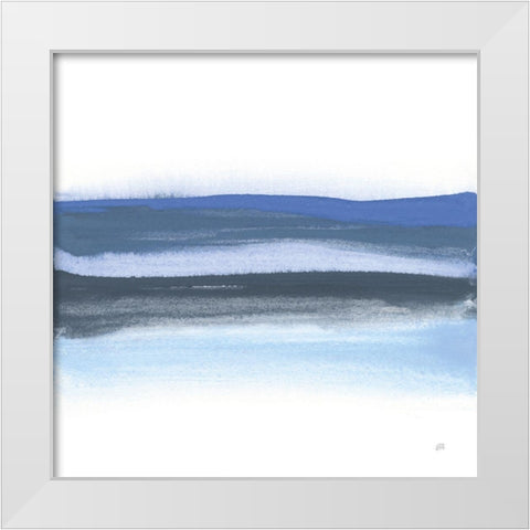 Shaded Blues II White Modern Wood Framed Art Print by Paschke, Chris