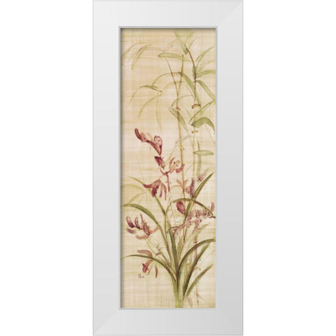 p 5025 80A 7 Orchids I White Modern Wood Framed Art Print by Blum, Cheri