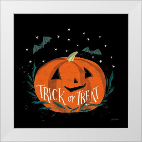 Cute Halloween II White Modern Wood Framed Art Print by Thorns, Becky