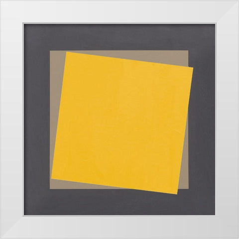 Geo Natural Core Yellow White Modern Wood Framed Art Print by Tillmon, Avery
