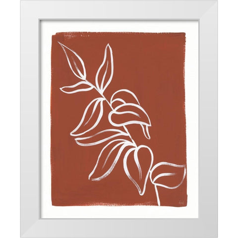 Porch Plant II White Modern Wood Framed Art Print by Marshall, Laura