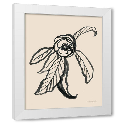 Ink Sketch Flower White Modern Wood Framed Art Print by Miller, Sara Zieve