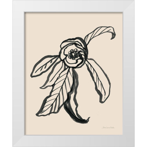 Ink Sketch Flower White Modern Wood Framed Art Print by Miller, Sara Zieve