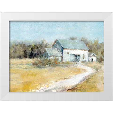 Summer Barn White Modern Wood Framed Art Print by Nai, Danhui