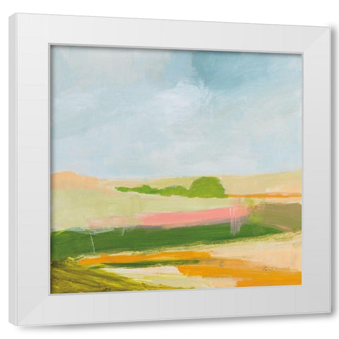 Spring Green White Modern Wood Framed Art Print by Munger, Pamela