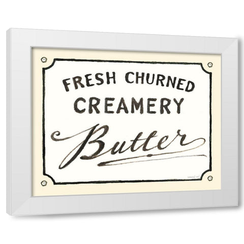 Creamery Butter White Modern Wood Framed Art Print by Nai, Danhui