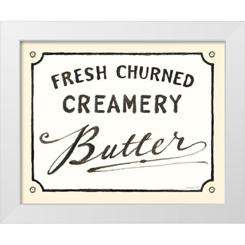 Creamery Butter White Modern Wood Framed Art Print by Nai, Danhui