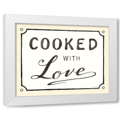 Cooked with Love White Modern Wood Framed Art Print by Nai, Danhui