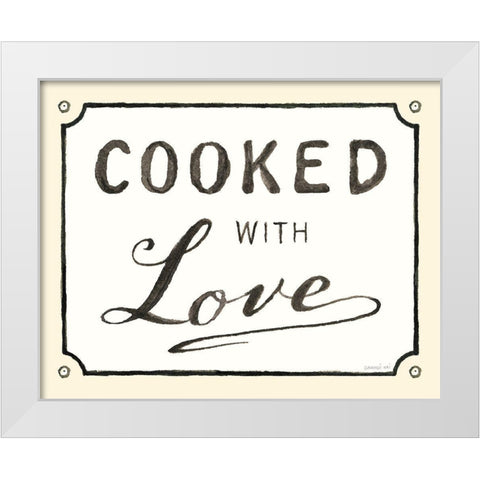 Cooked with Love White Modern Wood Framed Art Print by Nai, Danhui