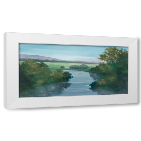 Mercy of the Moon Blue White Modern Wood Framed Art Print by Purinton, Julia