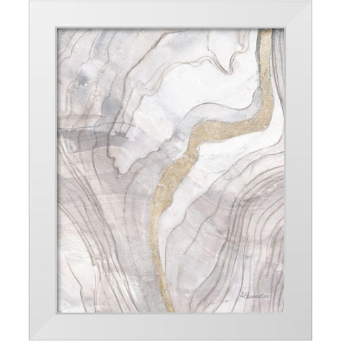 Shimmering Water II Neutral White Modern Wood Framed Art Print by Hristova, Albena
