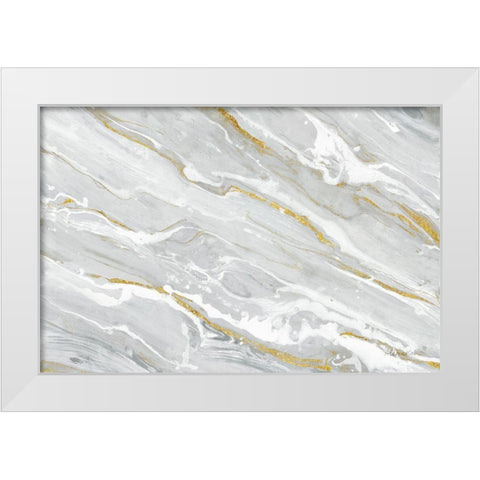 Going with the Flow Neutral White Modern Wood Framed Art Print by Hristova, Albena