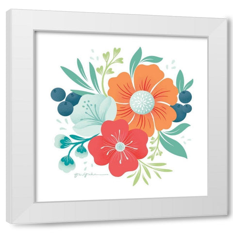 Market Flowers I White Modern Wood Framed Art Print by Graham, Gia