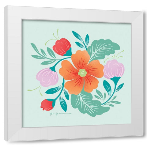 Market Flowers II White Modern Wood Framed Art Print by Graham, Gia