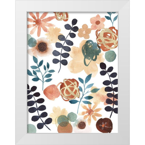 Garden Dance VI Blue White Modern Wood Framed Art Print by Horn, Laura