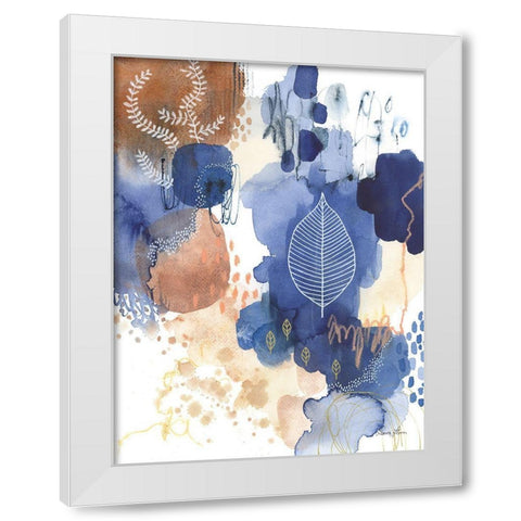 Indigo Bliss II White Modern Wood Framed Art Print by Horn, Laura