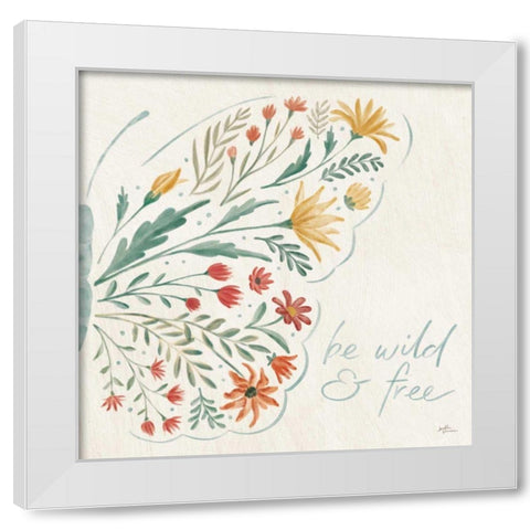 Wildflower Vibes VII White Modern Wood Framed Art Print by Penner, Janelle