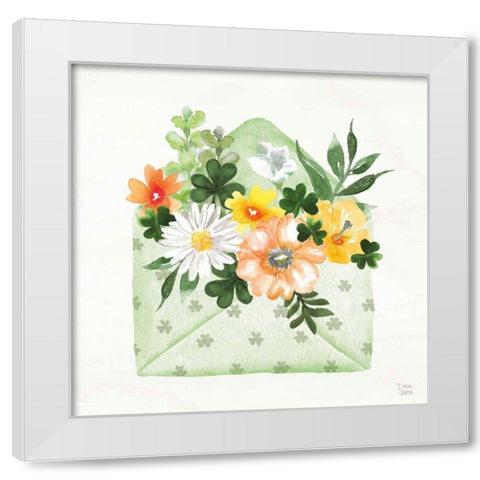 Lucky Charm I White Modern Wood Framed Art Print by June, Dina