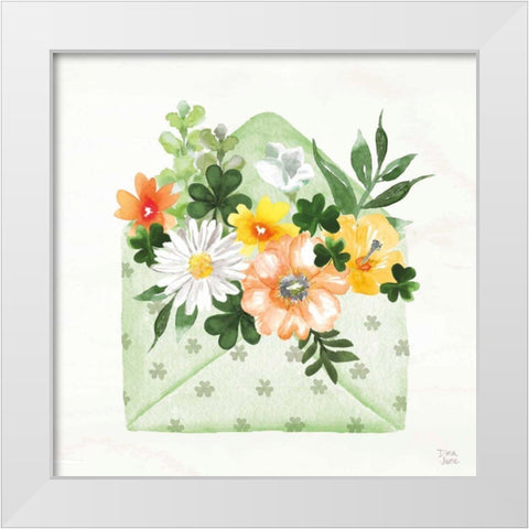 Lucky Charm I White Modern Wood Framed Art Print by June, Dina