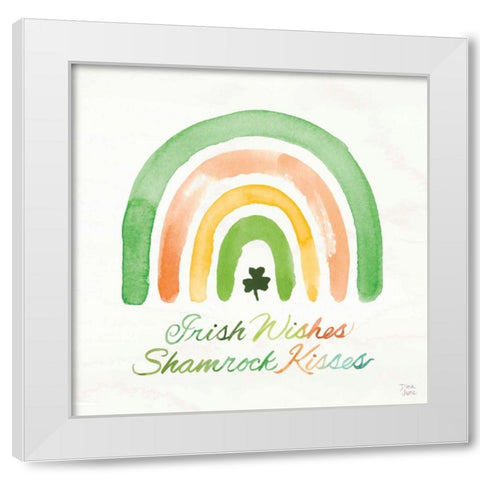 Lucky Charm III White Modern Wood Framed Art Print by June, Dina