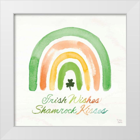 Lucky Charm III White Modern Wood Framed Art Print by June, Dina