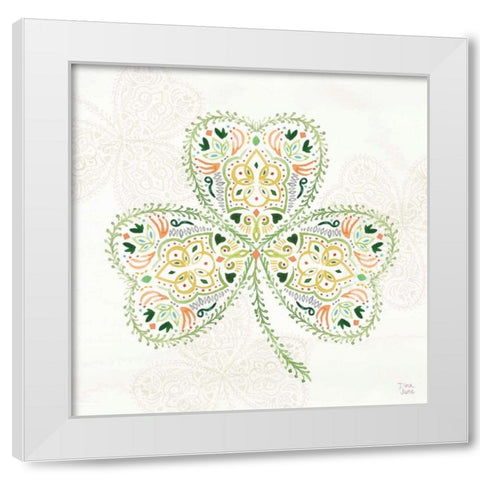 Lucky Charm IV White Modern Wood Framed Art Print by June, Dina
