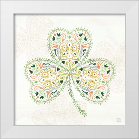 Lucky Charm IV White Modern Wood Framed Art Print by June, Dina