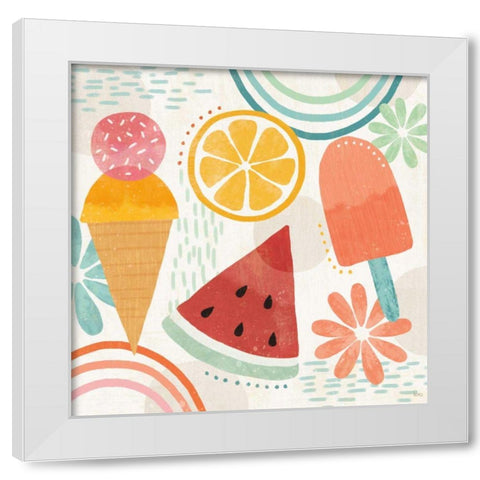 Sweet Summer I White Modern Wood Framed Art Print by Charron, Veronique
