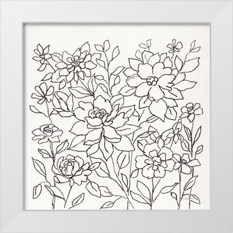 Flower Lace I White Modern Wood Framed Art Print by Vassileva, Silvia