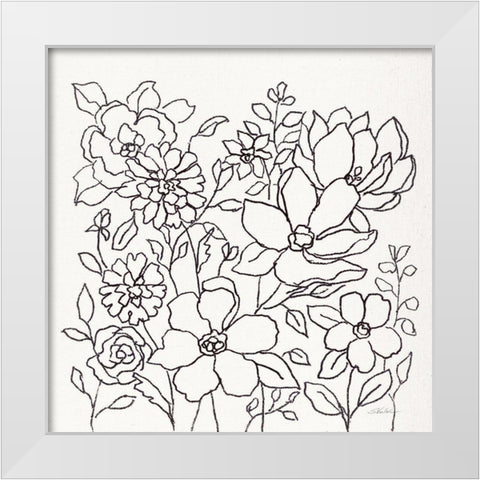 Flower Lace II White Modern Wood Framed Art Print by Vassileva, Silvia