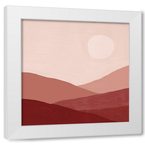 Warm Desert Landscape I White Modern Wood Framed Art Print by Zaman, Farida