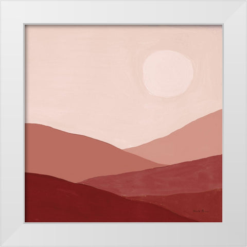 Warm Desert Landscape I White Modern Wood Framed Art Print by Zaman, Farida