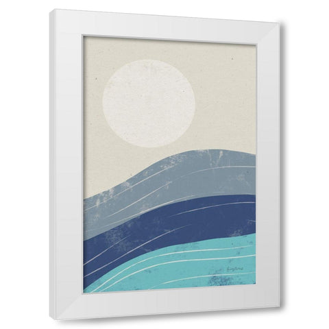 Desert Sunrise I Blue White Modern Wood Framed Art Print by Thorns, Becky