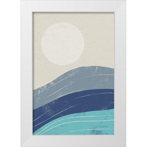 Desert Sunrise I Blue White Modern Wood Framed Art Print by Thorns, Becky