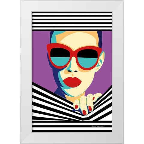Style and Attitude II White Modern Wood Framed Art Print by Escalante, Omar