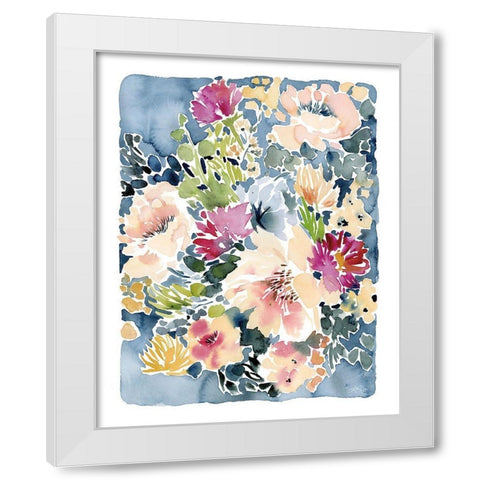 Peony Delights White Modern Wood Framed Art Print by Pete, Katrina