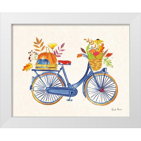 Autumn Harvest I Navy White Modern Wood Framed Art Print by Zaman, Farida