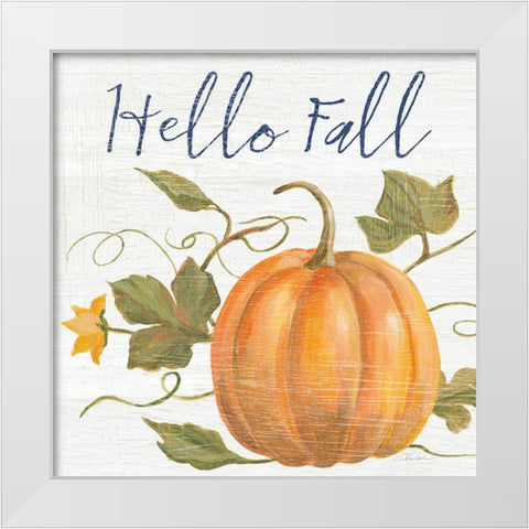 Fall Splendor V Navy White Modern Wood Framed Art Print by Vassileva, Silvia