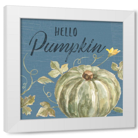 Happy Harvest VII Blue White Modern Wood Framed Art Print by Vassileva, Silvia