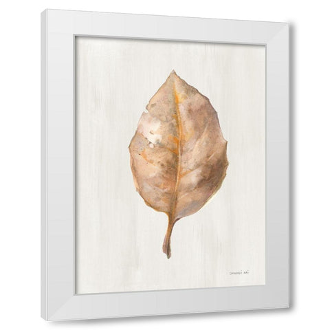 Fallen Leaf II Texture White Modern Wood Framed Art Print by Nai, Danhui