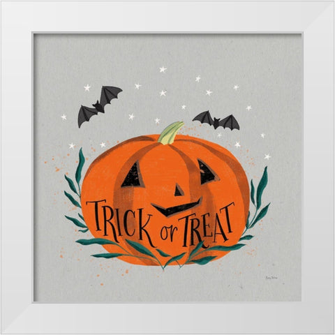 Cute Halloween II Neutral White Modern Wood Framed Art Print by Thorns, Becky